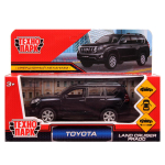 Модель ин. мет. "Toyota Prado" 12см, открыв. двери, чёрный в коробка PRADO-BK