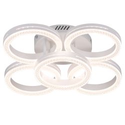Светильник потолочный светодиодный Rivoli Juniper 6187-701 LED 75Вт 3000-6000К белый с пультом | Rivoli