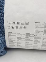Плед IKEA HUMLEMOTTL серо-синий 130х170 см