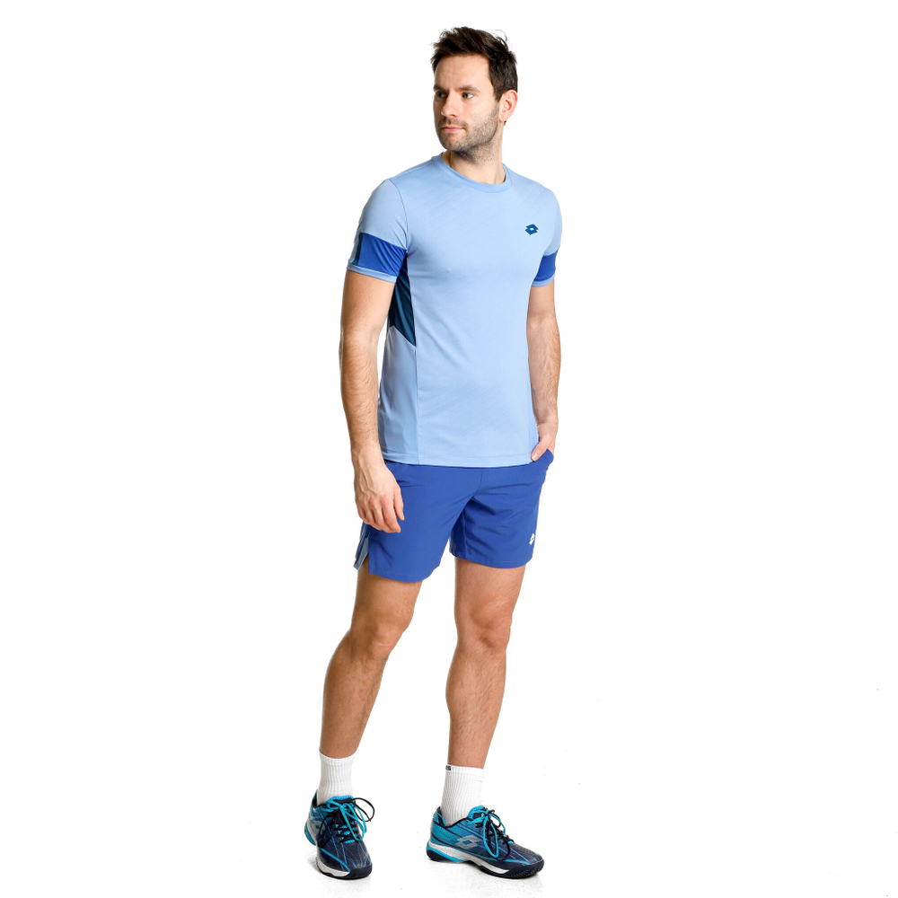 Мужское теннисное поло Lotto Tech 1 D1 T-Shirt Men - Light Blue, Blue
