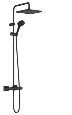 Душевая система Hansgrohe Vernis Shape 240 1jet EcoSmart с ом матовый чёрный 26429670