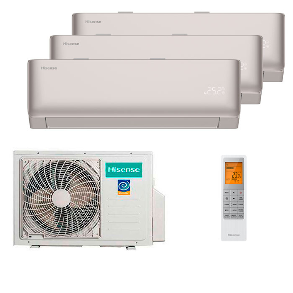 Мультисплит система на 3 комнаты Hisense AMS-09UW4RYCHD00(C) x 3 / AMW3-18U4RJC