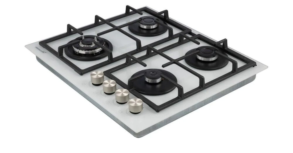 Поверхность газовая встраивамая MACBI MBH 641 WFGI (WHITE) бел, стекло,конф 4,600*520 мм