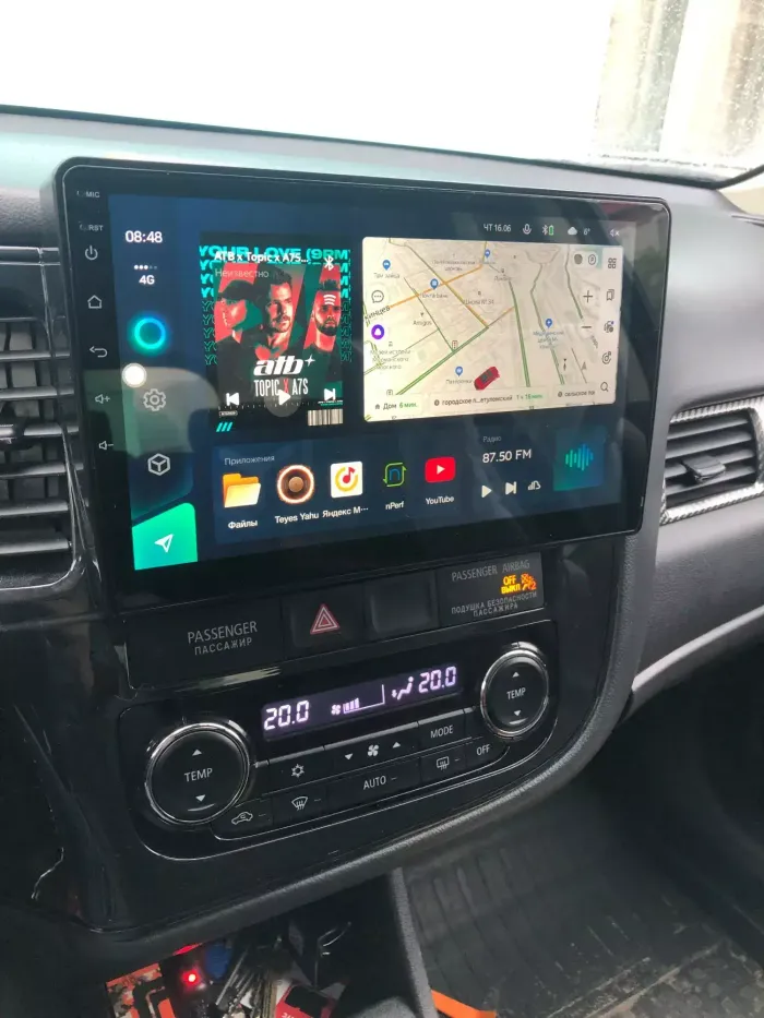 Магнитола для Mitsubishi Outlander 3 2012-2022 (левый руль) - Teyes CC3 монитор 10" QLED на Android 10, Быстрая, CarPlay, 4G SIM-слот