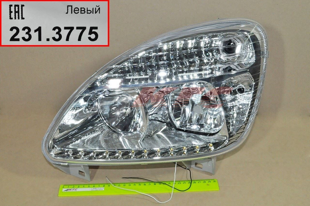 Блок-фара ГАЗель левая (нового обарзца, пластиковый рассеиватель) 231.3775