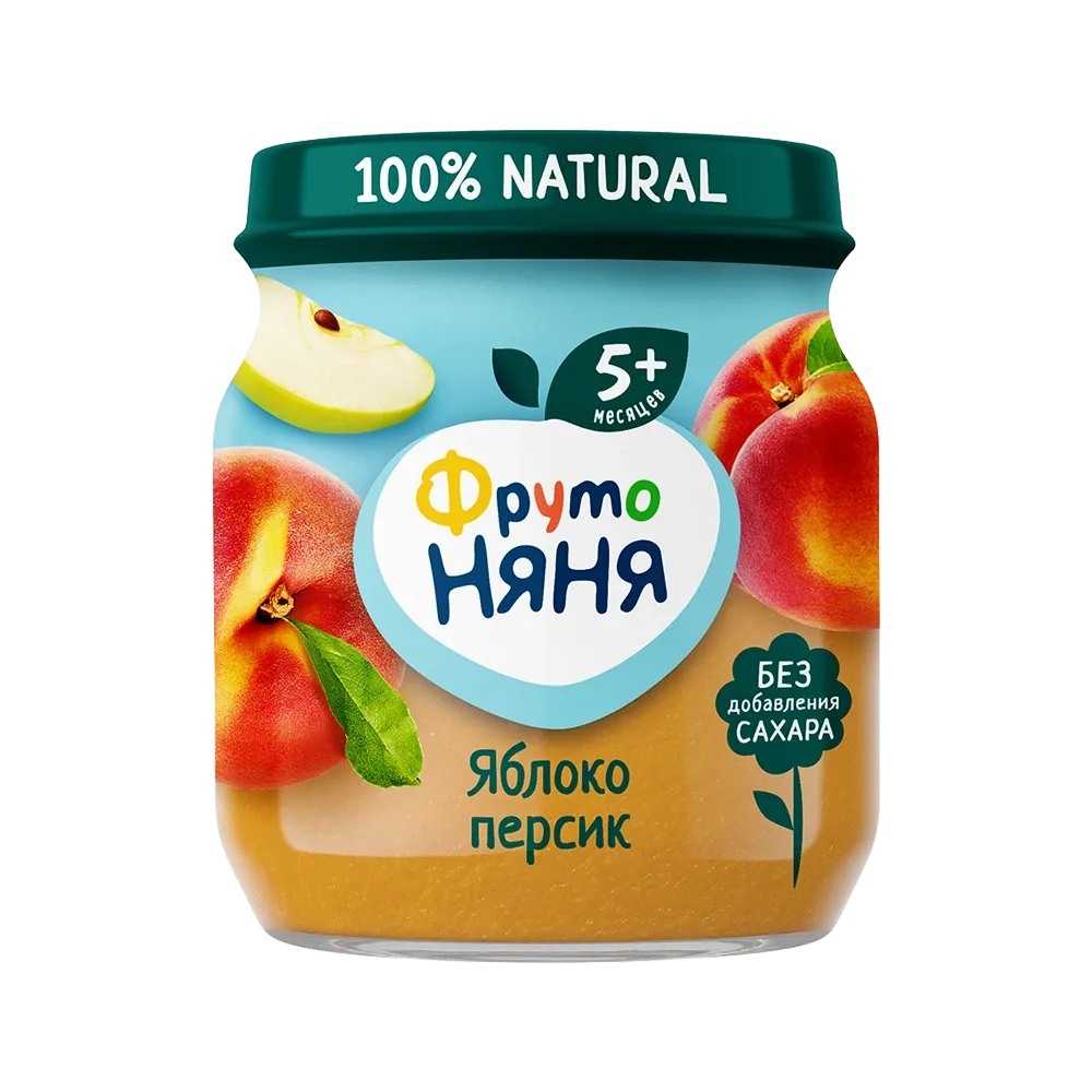 Пюре ФрутоНяня 100г яблоко персик