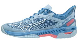 Женские Кроссовки теннисные Mizuno Wave Exceed Tour 5 AC - небесный