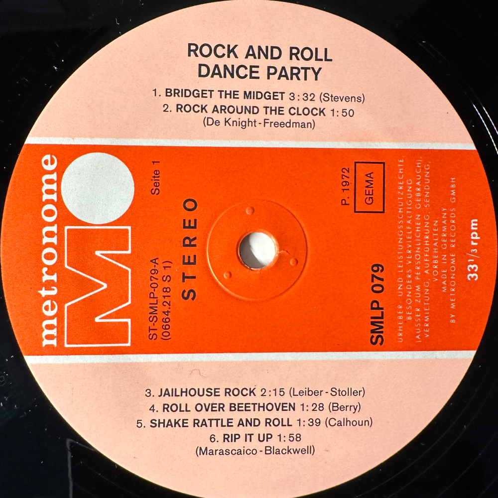 Сборник Rock'N'Roll Dance-Party (Германия 1972г.)