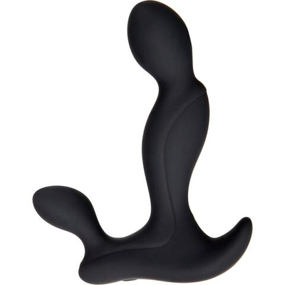 Черный вибростимулятор простаты Adam s Vibrating Triple Probe - 12,1 см. (Цвет: черный)