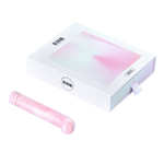 Розовый компактный вибратор из стекла Magic Cane - 12 см. (Цвет: розовый)