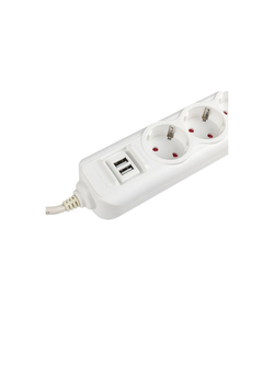 Удлинитель 4х3м 16А IP20 Эксперт 3.5кВт 2хUSB 2.1А ПВС 3х1 PROxima EKF UBA16-2USB-4-03i