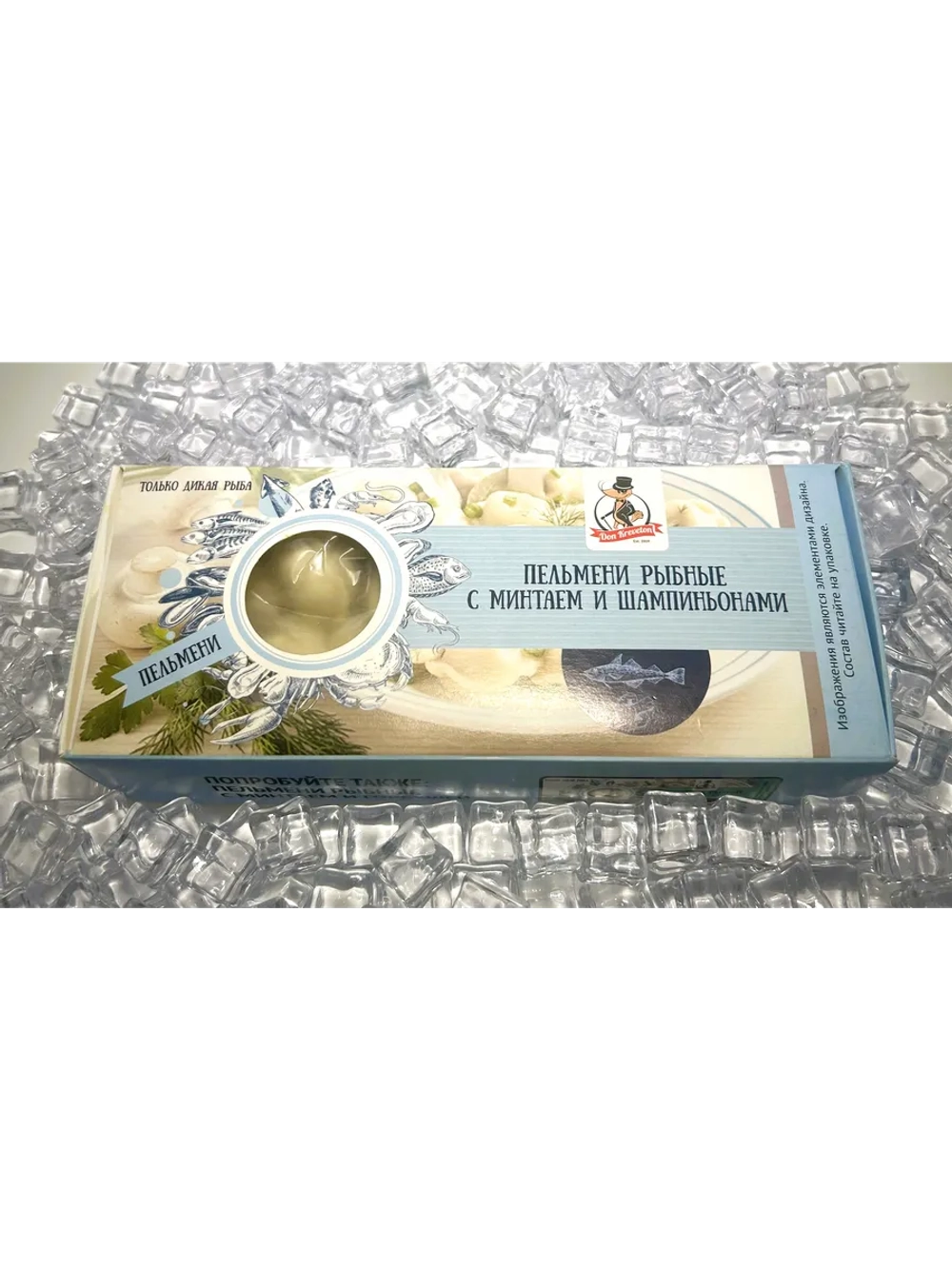 Пельмени рыбные с минтаем и шампиньонами 400г