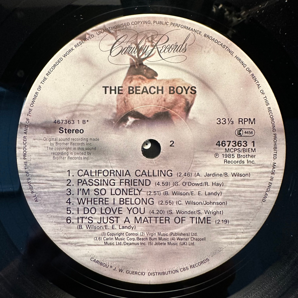The Beach Boys - The Beach Boys (Англия 1985г.)