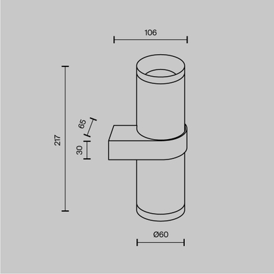 Настенный светильник (бра) Фокус Дизайн / Focus Design GU10х2, C069WL-02MG. TM Maytoni