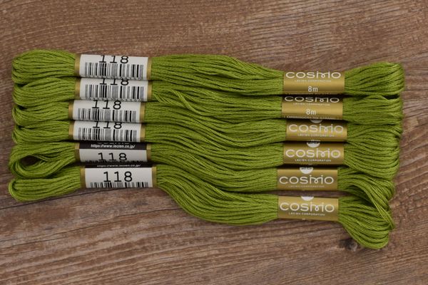 Мулине Lecien Cosmo, цв. 0118 / 6 мот. по 8 метров, в 6 сложений