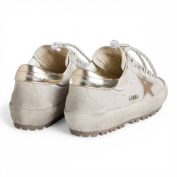 Women’s Super-Star Ski in Light Gray Nylon With Metallic Star
