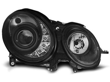Передние фары black daylight для Mercedes Е W211