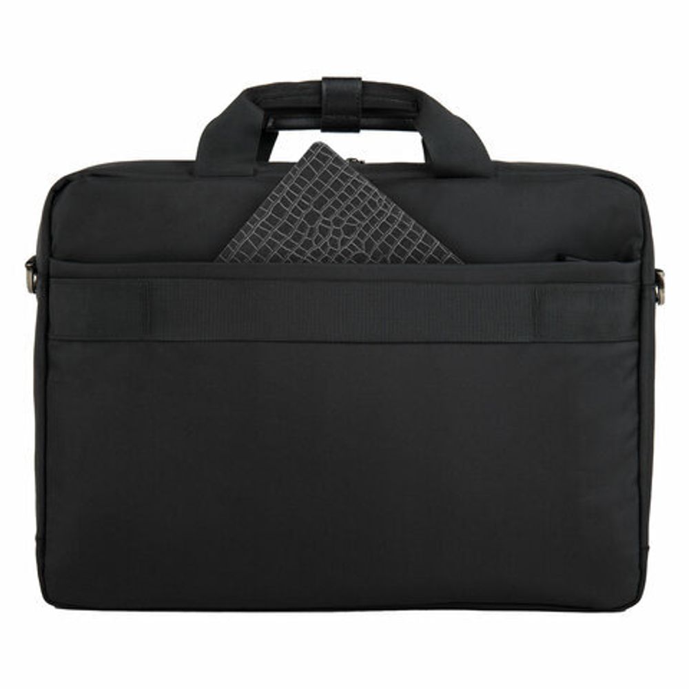 Сумка портфель BRAUBERG Expert с отделением для ноутбука 15,6", 2 отделения, черная, 30х40х10 см, 270824