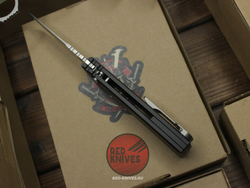 Нож Pro-Tech / Chaves Knives Redencion 229 Auto Tanto Black - гладкая алюм рукоять, шайбы