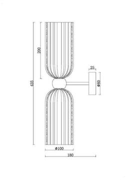Бра MOD302WL-02GR серый Antic Maytoni