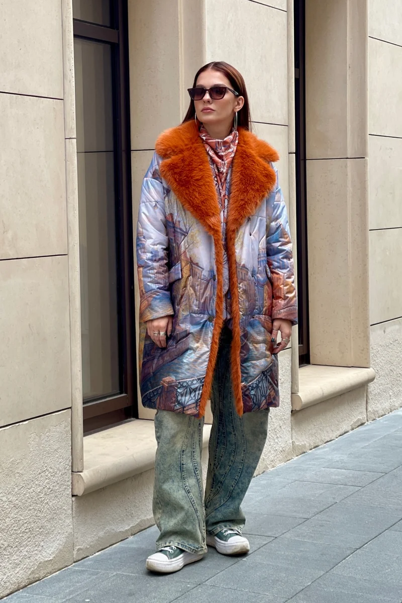 Half-coat "Cappuccino. Walking around the city"