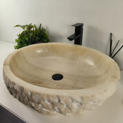 Раковина из оникса Erozy White EO-64296 62x53x16 из натурального камня