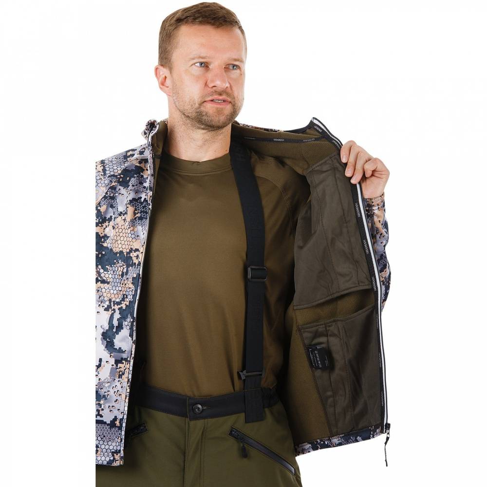 Толстовка мужская "Hunter", soft shell,откр.местность/open mountain, ХСН
