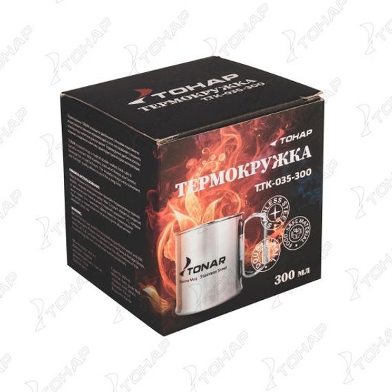 Термокружка 300ML металлическая скл. ручки (T.TK-035-300) Тонар