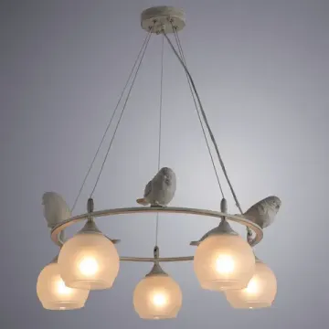 Подвесная люстра 5*E27 A2150SP-5WG белый с золотом Gemelli Arte Lamp