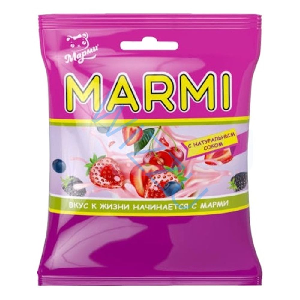 Мармелад жевательный Марми в форме ягод со вкусом йогурта Полет, 100 г