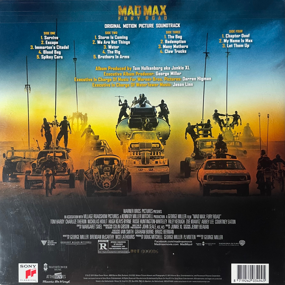 Mad Max: Fury Road - Original Motion Picture Soundtrack 2LP (Голландия 2024г.) Smokey
