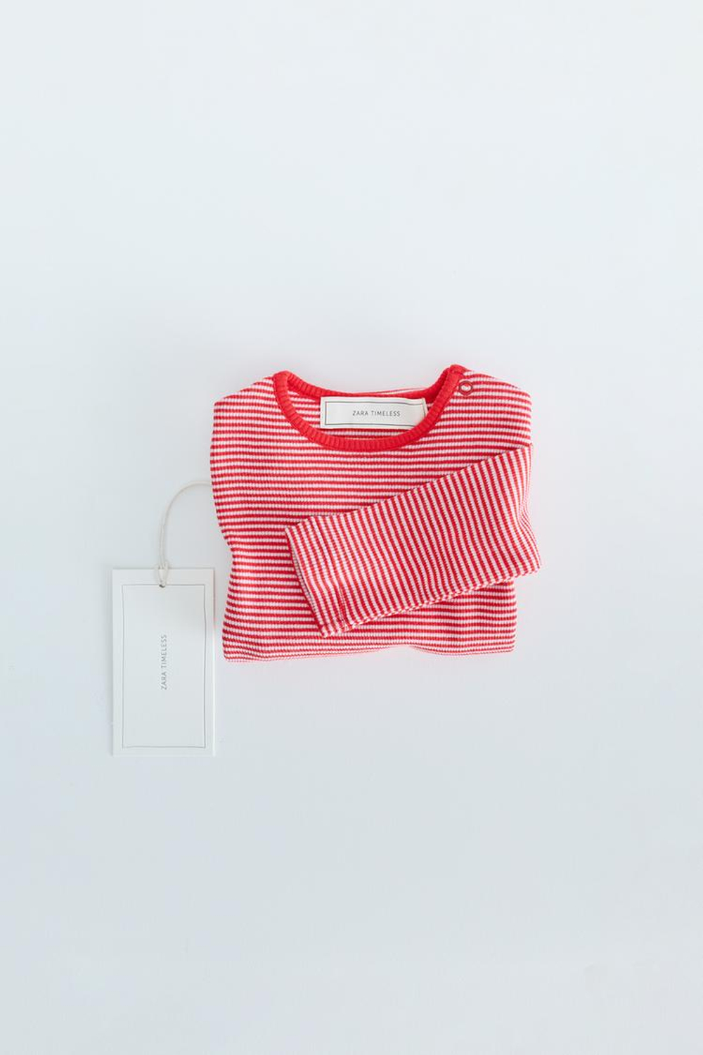 ZARA TIMELESS — БОДИ В ПОЛОСКУ С КОНТРАСТНОЙ ОТДЕЛКОЙ, КРАСНЫЙ