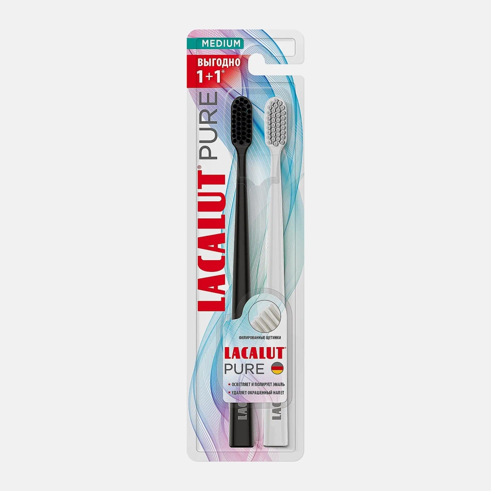 Зубная щетка Lacalut Pure Medium 2шт