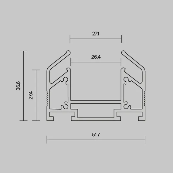 Профиль Accessories for tracks Exility TRAM034MP-212S Maytoni