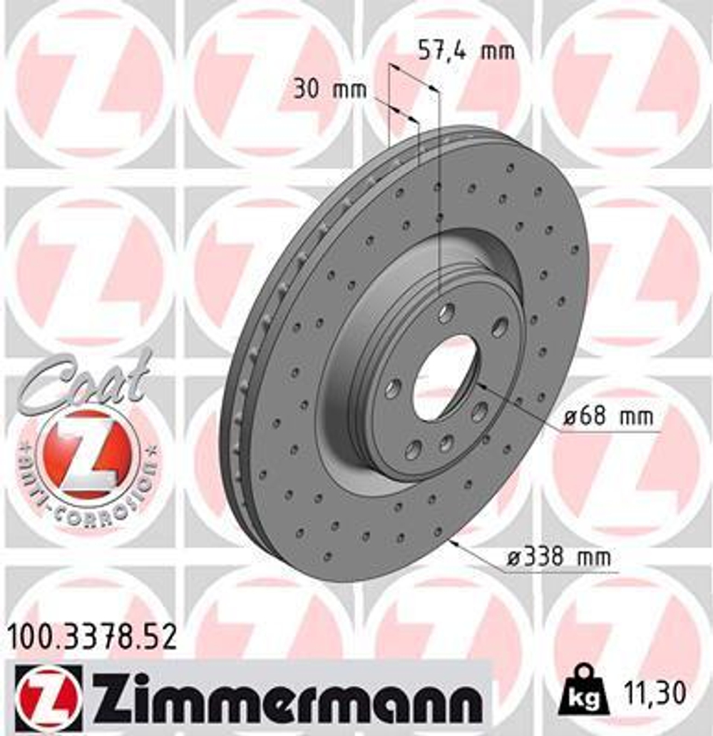 ZIMMERMANN - 100337852-ZIM - Brake Disc