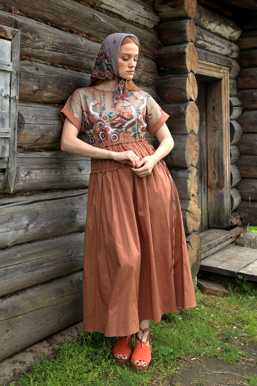 Платье "Вирджиния. Гуси"