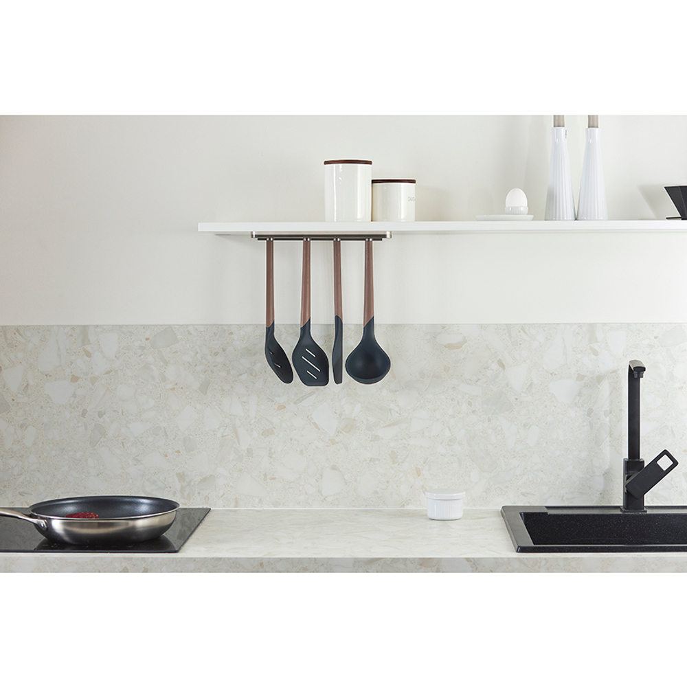 Лопатка с прорезями smartchef, 32 см, капучино-графит