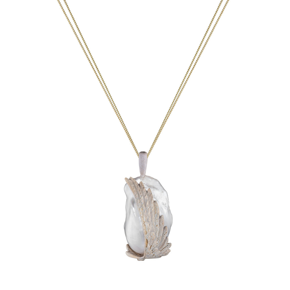 Кулон с жемчугом — Caviar Jewellery, белый, фото 2