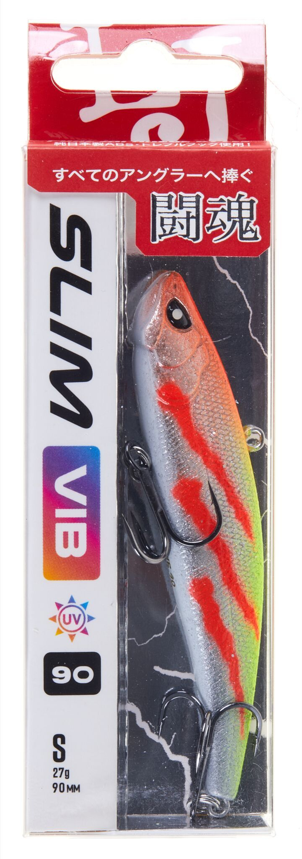 Воблер вертикальный Lucky John Slim VIB S 90, цвет 357
