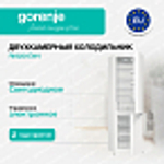 Отдельностоящий двухкамерный холодильник Gorenje RK6201EW4