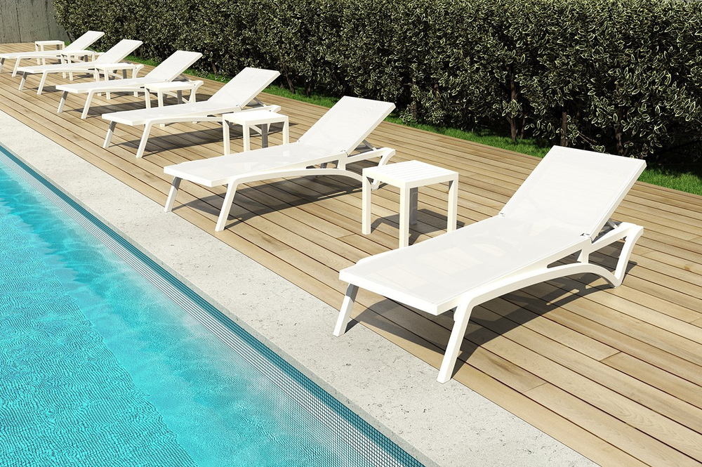 Столик пластиковый журнальный Siesta Contract Ocean Side Table, белый