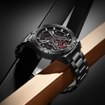 SVJ Black Warrior Concept Collection Quartz Movement Stainless Steel Watchband Watch Men"s Watches Black Dial