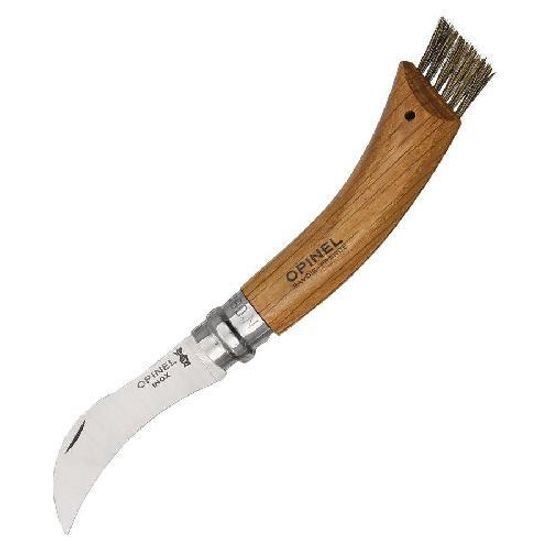 Складной нож грибника Opinel №8, нержавеющая сталь, рукоять дуб, чехол, деревянный футляр c клинком из стали Sandvik™ 12С27