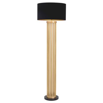 Eichholtz Floor Lamp Condo, Antique Brass Finish / Black Marble Base