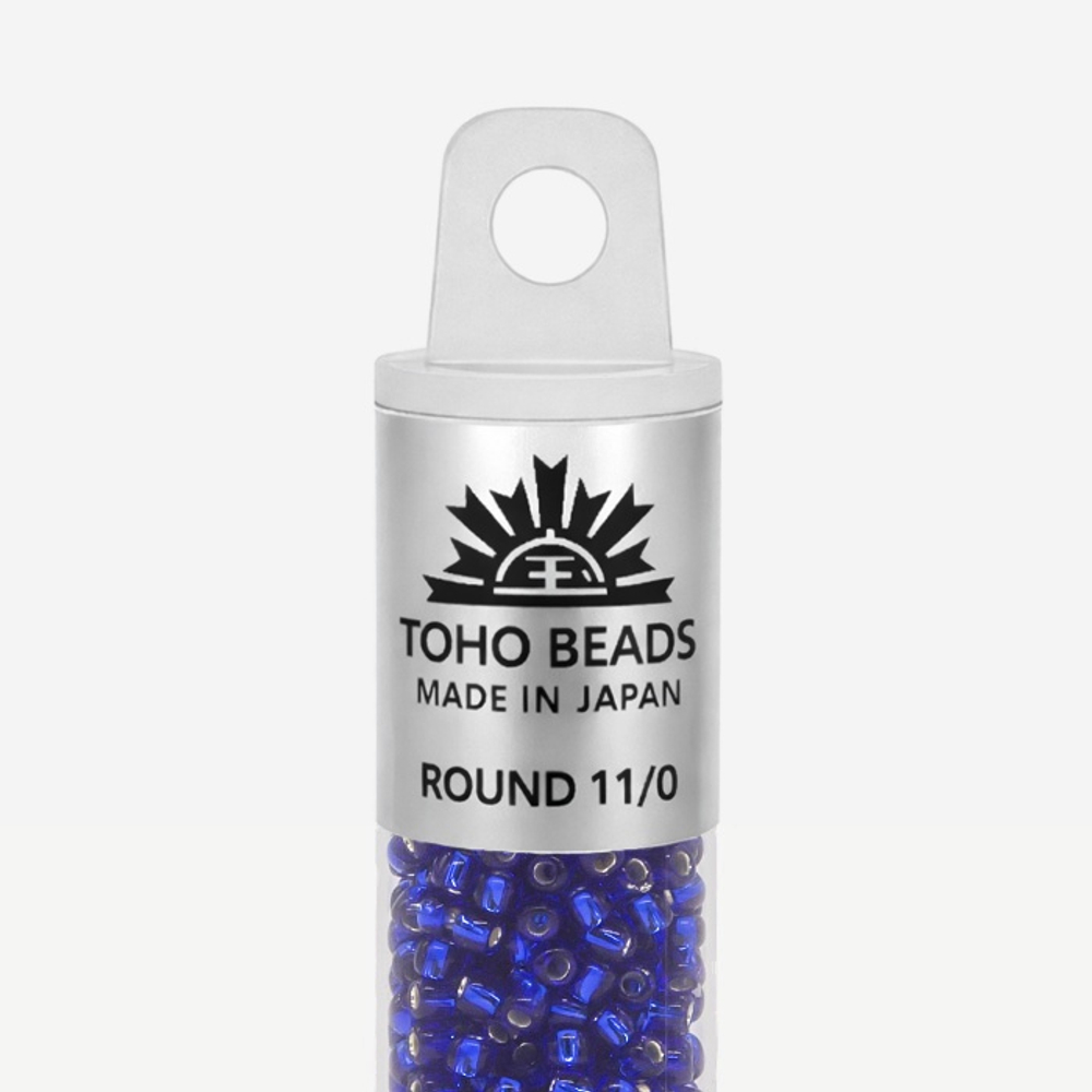 Японский бисер TOHO Round 11/0 (№28), с внутренним серебрением, прозрачный