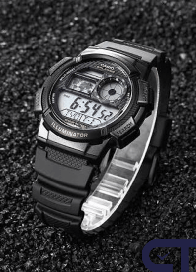 Casio AE-1000W-1A — мужские электронные часы с мировым временем