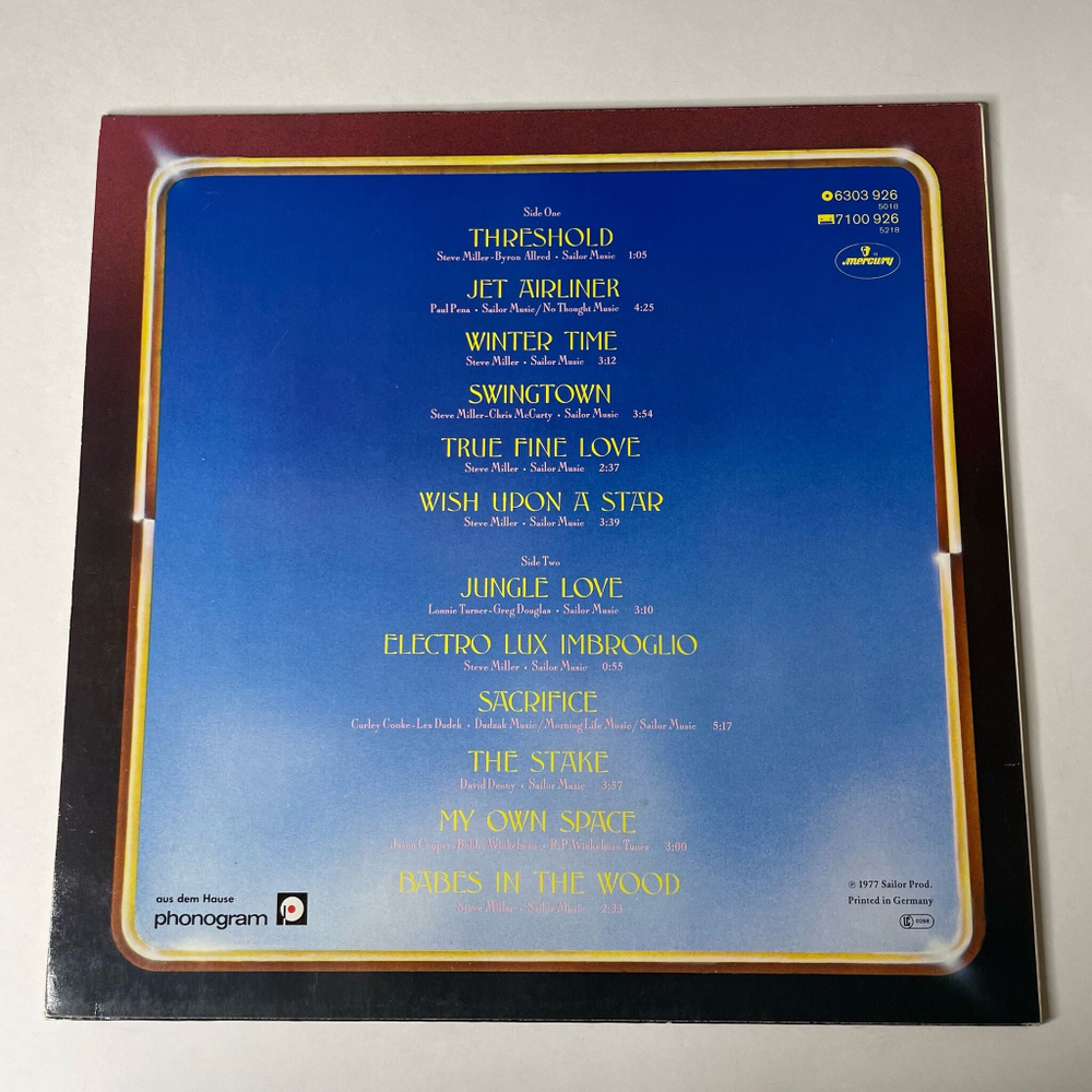 Винтажная виниловая пластинка LP The Steve Miller Band Book Of Dreams (Germany 1977)