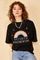 Qadın üçün geniş ölçülü qara  t-shirt Rainbow 10501027