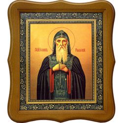 Иоанн Рыльский преподобный. Икона на холсте.