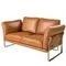 Двухместный диван Angel Cerda 6229 из кожи цвета Camel